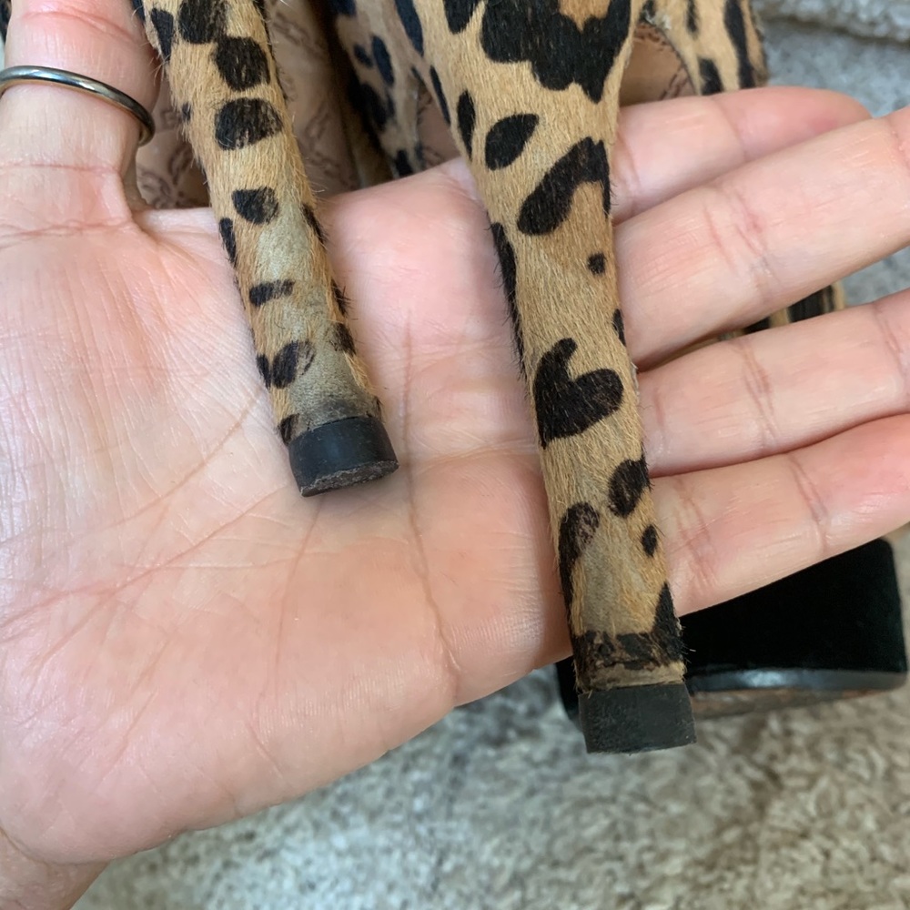 L.A.M.B. Leopard Print Booties - image 5